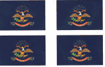 North Dakota Flag Stickers