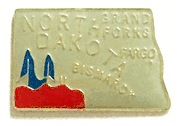 North Dakota Map Lapel Pin 