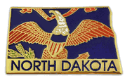 North Dakota Map Lapel Pin - Updated Version
