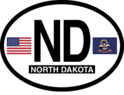 North Dakota Flag It Oval Decal