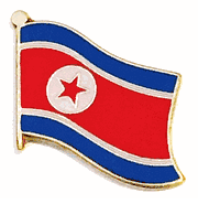 North Korea Flag Lapel Pin - Single