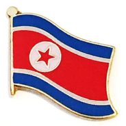 North Korea Flag Lapel Pin - Single