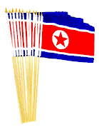 North Korea Flags 12" x 18"