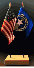 Northern Marianas and US Flag Desk Set