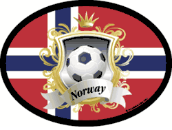 Norway Soccer Flag It Oval Decal