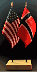 Norway and US Flag Desk Set