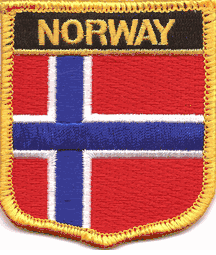 Norway Flag Shield Patch