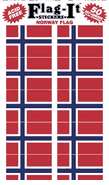 Norway Flag Stickers 50 Stickers per Package
