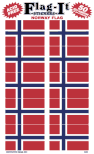 Norway Flag Stickers - Norwegian Flag Stickers - 50 per pkg.
