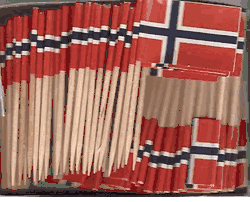 Norway Flag Toothpicks 