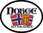 Norway Motto Flag It Oval Decal