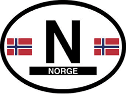 Norway Flag It Oval Decal