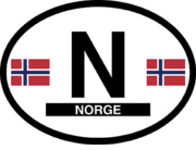 Norway Flag It Oval Decal