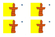 Nunavut  Flag Stickers - 50 per sheet