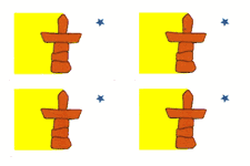 Nunavut  Flag Stickers - 50 per sheet
