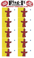 Nunavut Territory Flag Stickers 50 Stickers per package