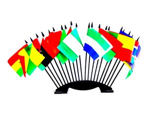 Miniature World Flag Assortment #14/20 Flags Representing North and West African Countries