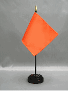 Nylon Orange Mini Desk Flag - 4" x 6"