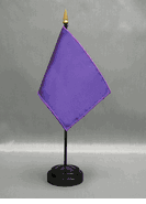 Nylon Purple Mini Desk Flag - 4"x6"
