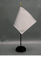 Nylon Silver Mini Desk Flag - 4" x 6"
