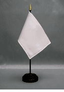 Nylon White Mini Desk Flags - 4" x 6"
