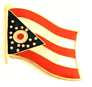 Ohio Flag Lapel Pin - Single 