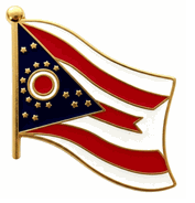 Ohio Flag Lapel Pin - Single 