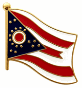 Ohio Flag Lapel Pin - Single 