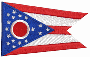 Ohio Flag Rectangle Patch without border