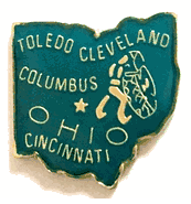Ohio Map Lapel Pin 
