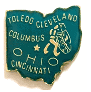 Ohio Map Lapel Pin 