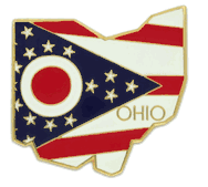 Ohio Map Lapel Pin - Updated Version