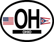 Ohio Flag It Oval Decal