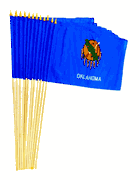 Oklahoma 12" x 18" Miniature Stick Flags