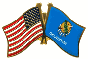 Oklahoma Flag Lapel Pin - Double