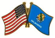Oklahoma Flag Lapel Pin - Double