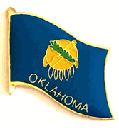 Oklahoma Flag Lapel Pin - Single