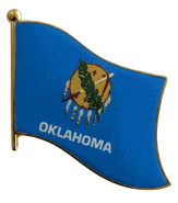 Oklahoma Flag Lapel Pin - Single
