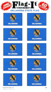 Oklahoma Flag Stickers 50 Stickers per Package