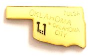 Oklahoma Map Lapel Pin 