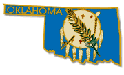 Oklahoma Map Lapel Pin - Updated Version