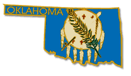 Oklahoma Map Lapel Pin - Updated Version