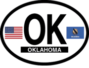 Oklahoma Flag It Oval Decal