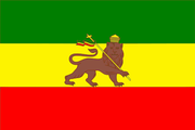 Old Ethiopia With Lion Flag