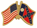 Old Georgia State Flag Lapel Pin - Double
