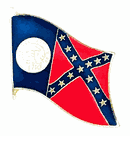 Old Georgia State Flag Lapel Pin - Single