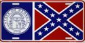 Old Georgia Flag License Plate