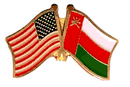 Oman Flag Lapel Pin - Double