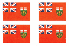 Ontario Flag Stickers - 50 per sheet