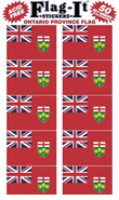 Ontario Flag Stickers 50 Stickers per package